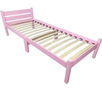 Односпальная кровать Solarius с ортопедическим основанием, для взрослых, из сосны, 60x190 см, розовая ortokompakt60roz-190