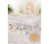 Односпальная кровать Solarius подростковая, из массива сосны, со сплошным основанием, 160x70 см, габариты 170x80 см, с двумя выкатными ящиками, белый det70-160bel-full-2yash