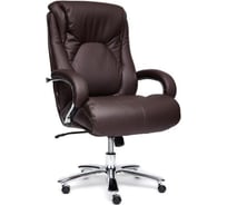 Кресло TetChair MAX кожа/кожзам коричневый кожа коричневая/PU коричневый 12859