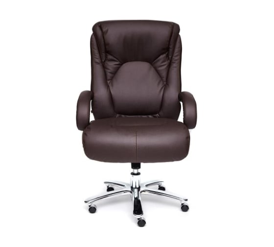 Кресло TetChair MAX кожа/кожзам коричневый кожа коричневая/PU коричневый 12859
