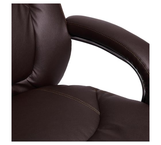 Кресло TetChair MAX кожа/кожзам коричневый кожа коричневая/PU коричневый 12859