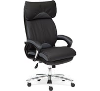 Кресло TetChair GRAND кожа + кожзам/ткань черный/серый-12 12461