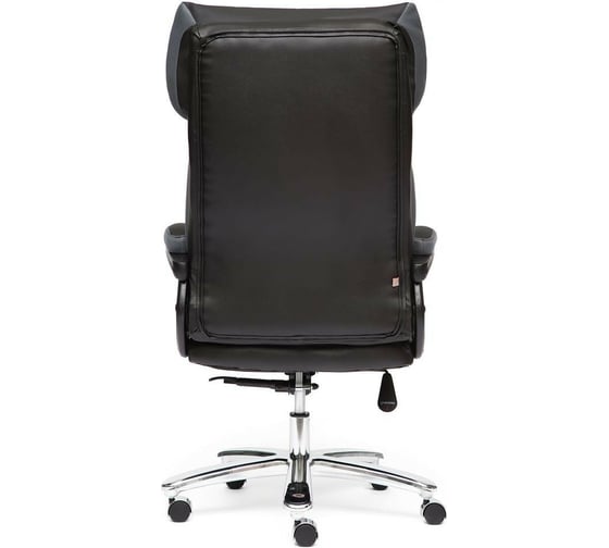Кресло TetChair GRAND кожа + кожзам/ткань черный/серый-12 12461