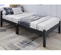 Односпальная кровать Solarius с ортопедическим основанием, для взрослых, из сосны, 90x200 см, антрацит ortokompakt90ser