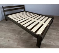 Двуспальная кровать Solarius Мишка усиленная, из массива сосны, с реечным основанием 190x180 см, габариты 200x190 см, с четырьмя выкатными ящиками, венге 180mven-190-4yash