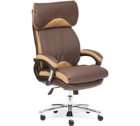 Кресло TetChair GRAND кожзам/ткань коричневый/бронзовый 36-36/21 12392