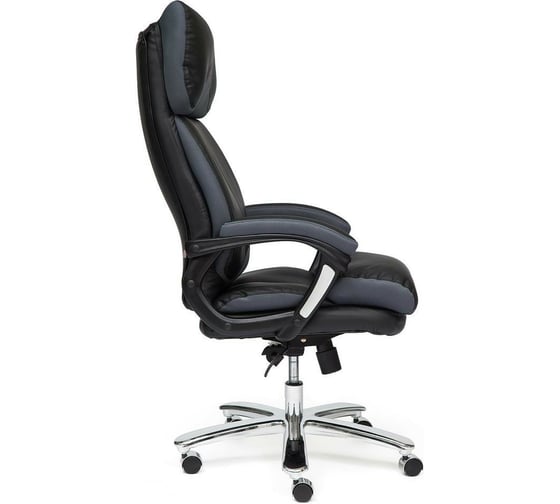 Кресло TetChair GRAND кожзам/ткань черный/серый 36-6/12 12393
