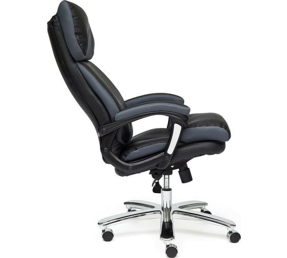 Кресло TetChair GRAND кожзам/ткань черный/серый 36-6/12 12393