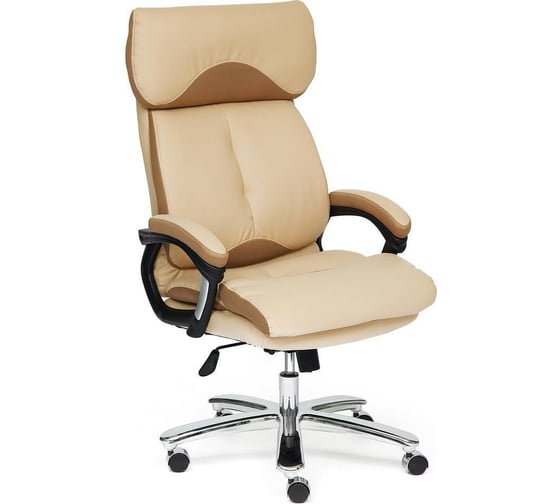 Кресло TetChair GRAND кожзам/ткань бежевый/бронзовый 36-34/21 12391
