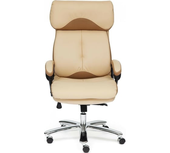 Кресло TetChair GRAND кожзам/ткань бежевый/бронзовый 36-34/21 12391