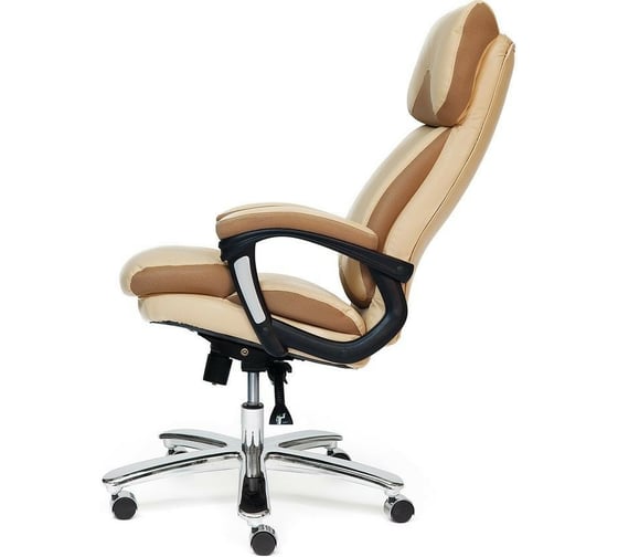 Кресло TetChair GRAND кожзам/ткань бежевый/бронзовый 36-34/21 12391