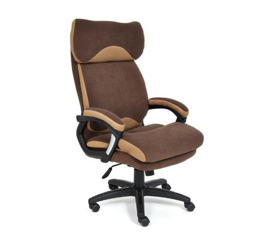 Кресло TetChair DUKE флок/ткань коричневый/бронза 6/TW-21 14043 1