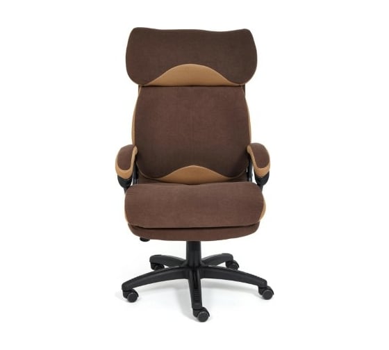Кресло TetChair DUKE флок/ткань коричневый/бронза 6/TW-21 14043
