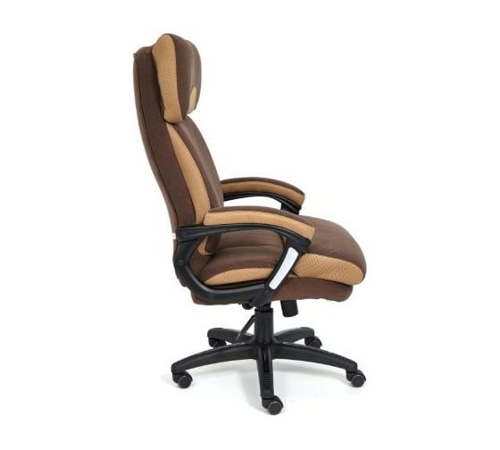 Кресло TetChair DUKE флок/ткань коричневый/бронза 6/TW-21 14043