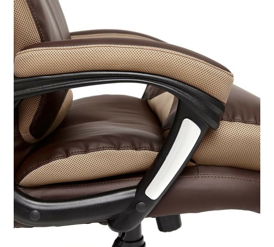 Кресло TetChair DUKE кожзам/ткань коричневый/бронза 36-36/21 12905