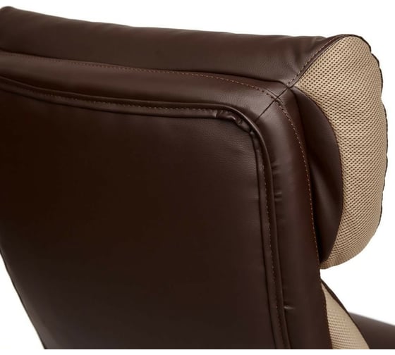 Кресло TetChair DUKE кожзам/ткань коричневый/бронза 36-36/21 12905