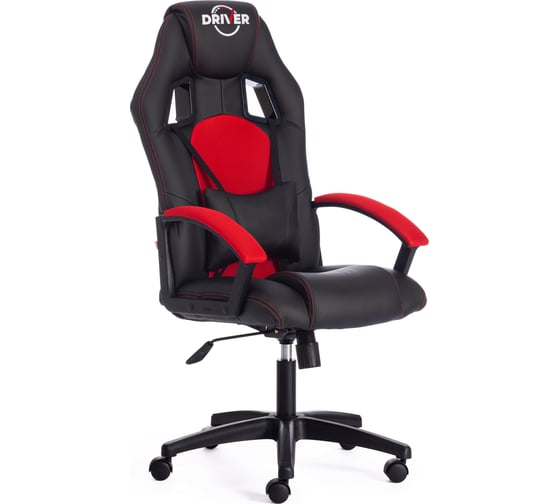 Кресло TetChair DRIVER кожзам/ткань черный/красный 36-6/08 10371