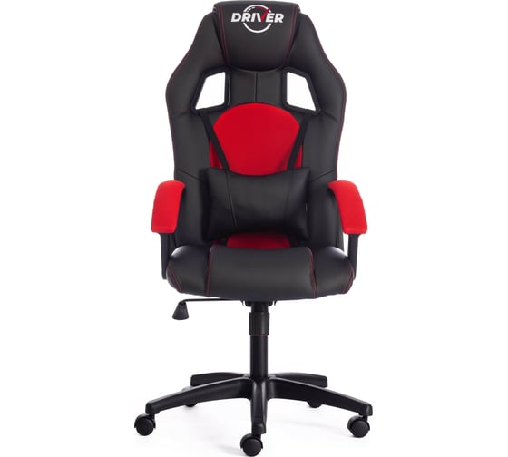 Кресло TetChair DRIVER кожзам/ткань черный/красный 36-6/08 10371