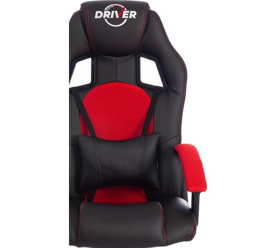 Кресло TetChair DRIVER кожзам/ткань черный/красный 36-6/08 10371