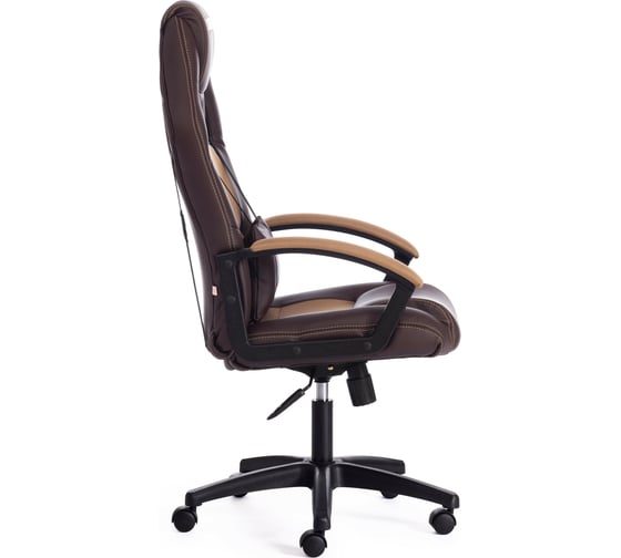Кресло TetChair DRIVER кожзам/ткань коричневый/бронзовый 36-36/21 10586
