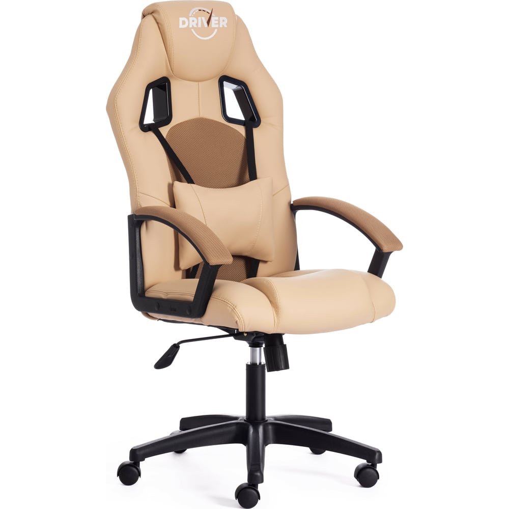 Кресло TetChair DRIVER кожзам/ткань бежевый/бронзозый 36-34/21 10582 ...
