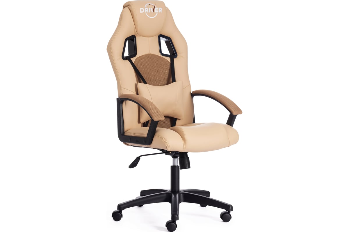 Кресло TetChair DRIVER кожзам/ткань бежевый/бронзозый 36-34/21 10582 ...