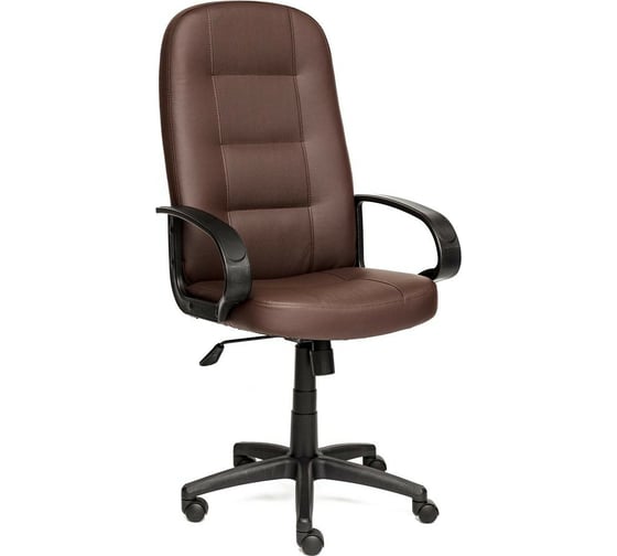 Кресло TetChair DEVON кожзам коричневый/коричневый перфорированный 36-36/36-36/06 9737