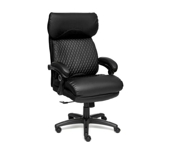 Кресло TetChair CHIEF кожзам/ткань черный/черный стеганный/черный 36-6/36-6/11 12851