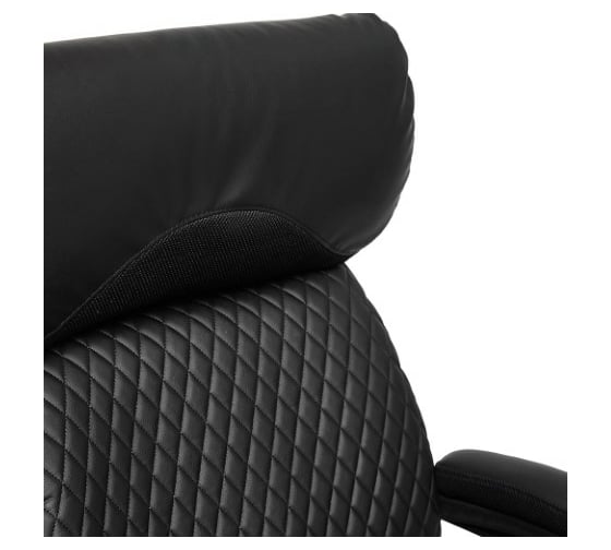 Кресло TetChair CHIEF кожзам/ткань черный/черный стеганный/черный 36-6/36-6/11 12851