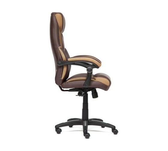 Кресло TetChair CAMBRIDGE кожзам/ткань коричневый/бронзовый 36-36/21 11822