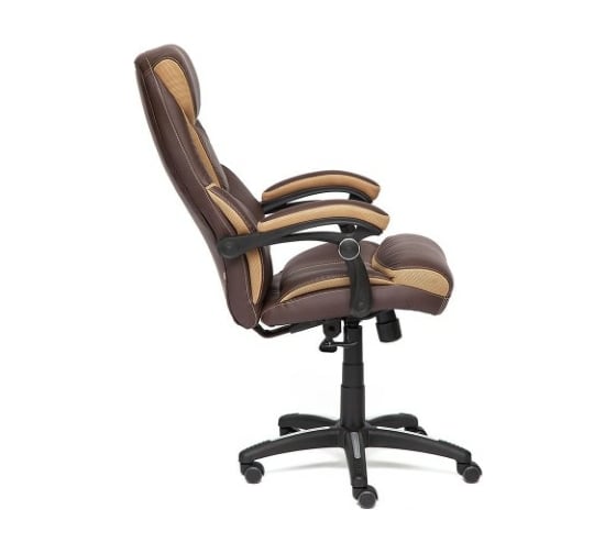 Кресло TetChair CAMBRIDGE кожзам/ткань коричневый/бронзовый 36-36/21 11822