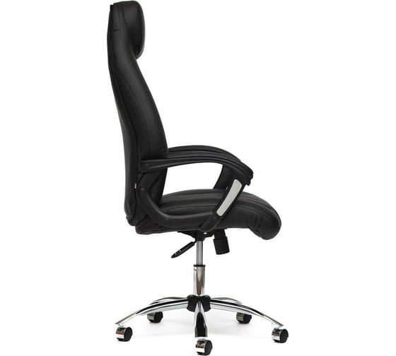 Кресло TetChair BOSS хром кожзам черный/черный перфорированный 36-6/36-6/06 9159
