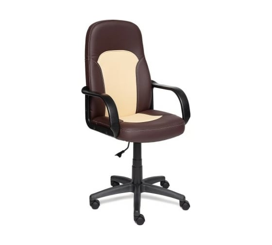 Кресло TetChair PARMA кожзам коричневый/бежевый 36-36/36-34 4700