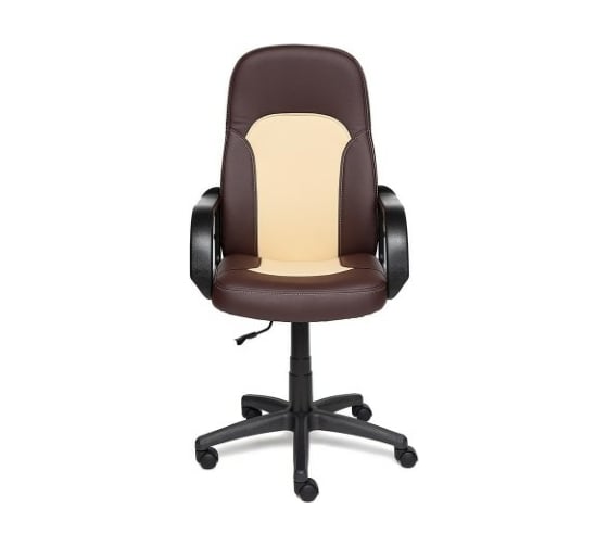 Кресло TetChair PARMA кожзам коричневый/бежевый 36-36/36-34 4700