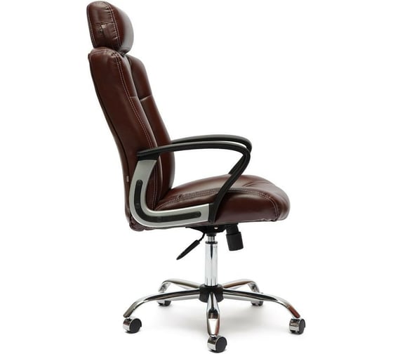 Кресло TetChair OXFORD хром кожзам коричневый/коричневый перфорированный 2 TONE/2 TONE /06 10218