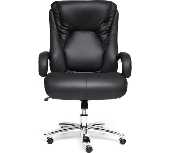 Кресло TetChair MAX кожа/кожзам черный кожа черная/PU черный 12880
