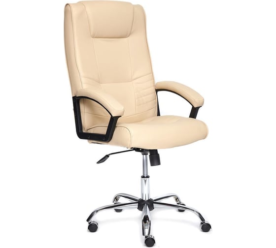 Кресло TetChair MAXIMA Хром кожзам бежевый 36-34 8948
