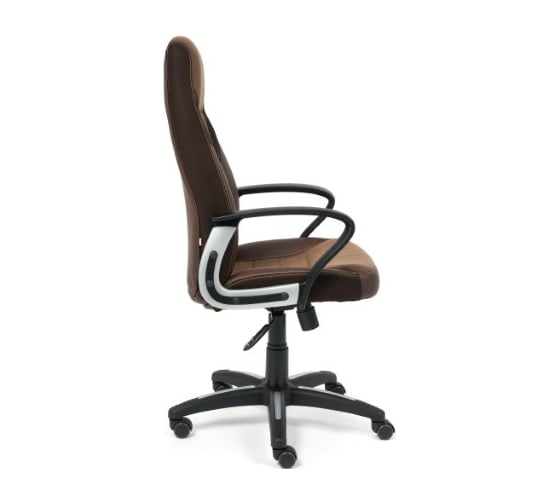 Кресло TetChair INTER кожзам/флок/ткань коричневый 36-36/6/TW-24 15028