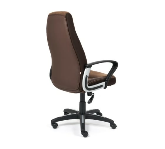 Кресло TetChair INTER кожзам/флок/ткань коричневый 36-36/6/TW-24 15028