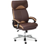 Кресло TetChair GRAND кожа + кожзам/ткань коричневый/бронза-21 12462