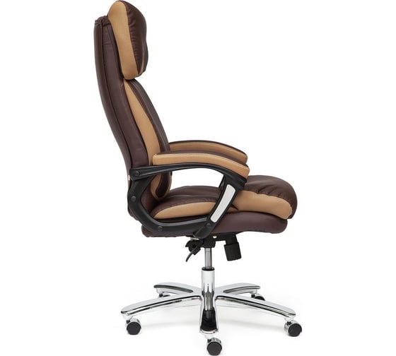 Кресло TetChair GRAND кожа + кожзам/ткань коричневый/бронза-21 12462