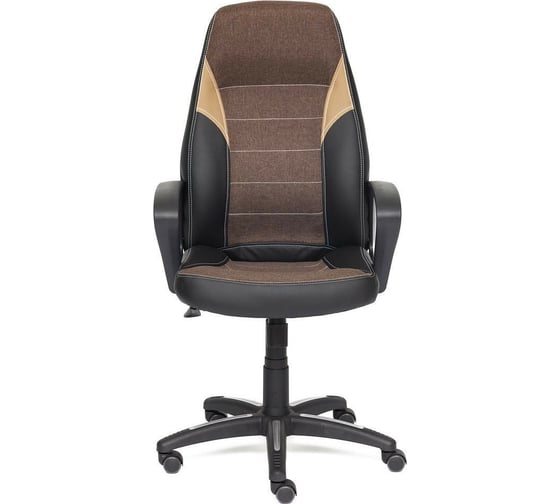 Кресло TetChair INTER кожзам/ткань черный/коричневый/бронзовый 36-6/3М7-147/21 12016