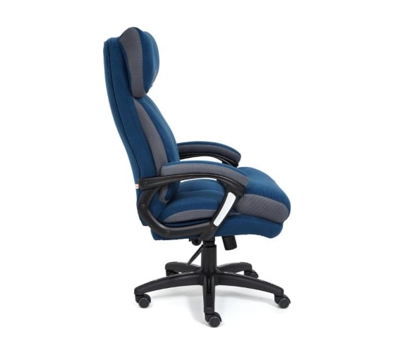 Кресло TetChair DUKE флок/ткань синий/серый 32/TW-12 14042