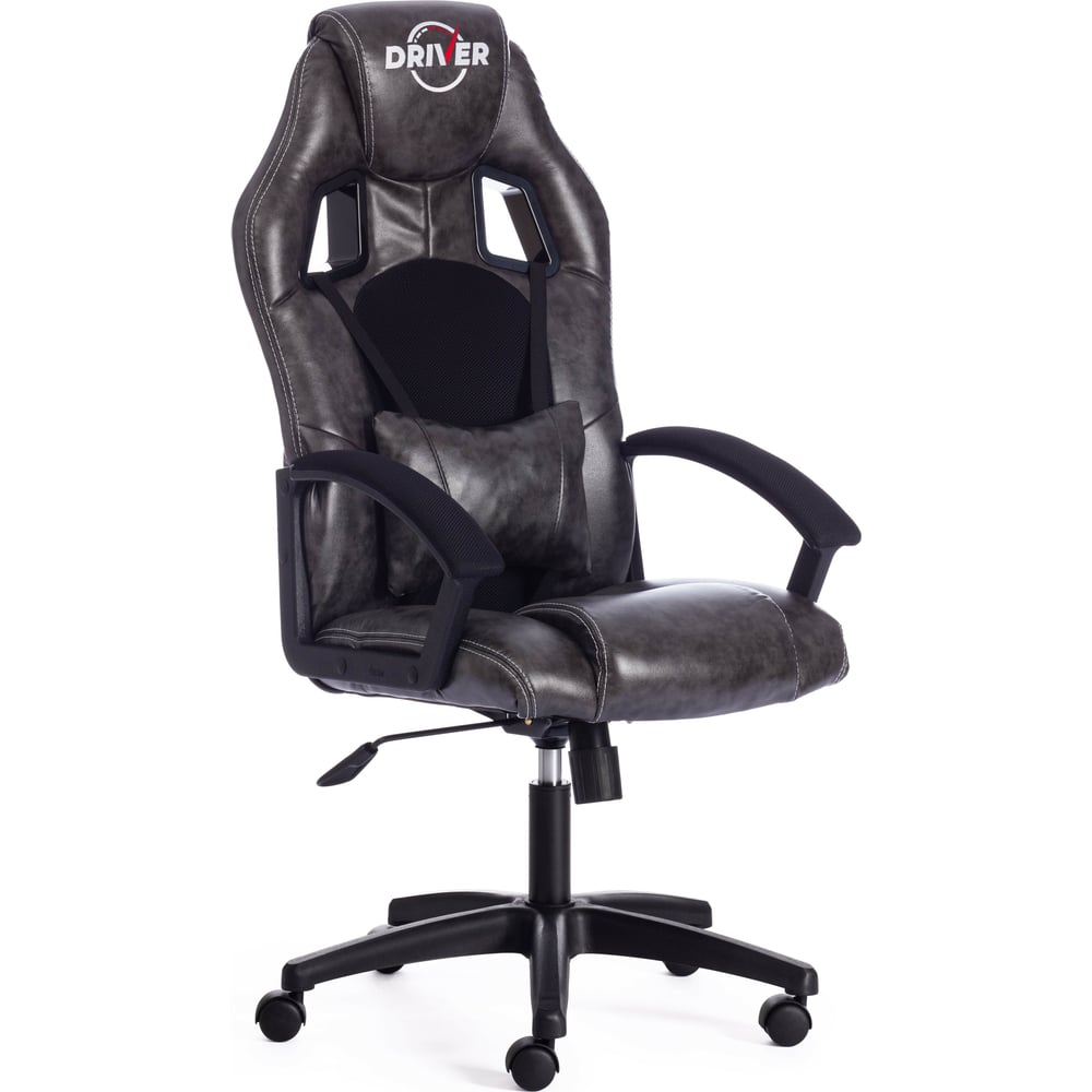 Кресло TetChair DRIVER кожзам/ткань серый/черный 2 TONE/11 12863 ...