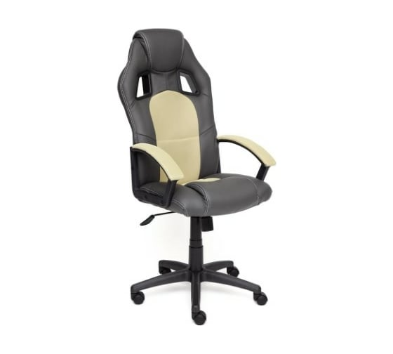 Кресло TetChair DRIVER кожзам/ткань металлик/фисташковый 36/25 10581