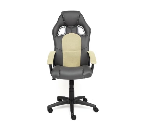 Кресло TetChair DRIVER кожзам/ткань металлик/фисташковый 36/25 10581