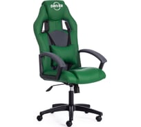 Кресло TetChair DRIVER кожзам/ткань зеленый/серый 36-001/12 12870