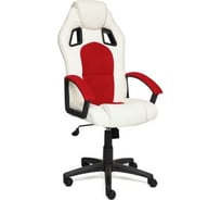 Кресло TetChair DRIVER кожзам/ткань белый/красный 36-01/08 12842