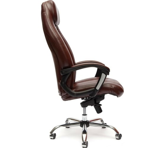 Кресло TetChair BOSS люкс хром кожзам коричневый/коричневый перфорированный 2 TONE/2 TONE /06 10539
