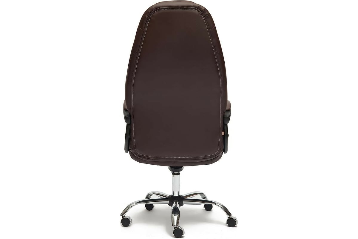 Кресло TetChair BOSS люкс хром кожзам коричневый/коричневый ...